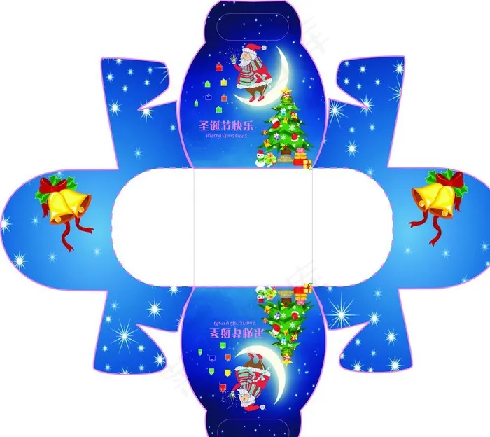 圣诞节礼盒礼盒图片cdr矢量模版下载