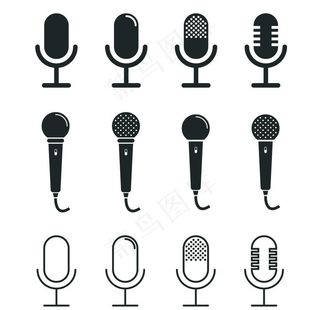 话筒矢量图麦霸原图图片
