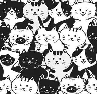 手绘猫图片