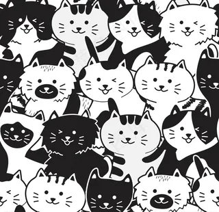 手绘猫图片