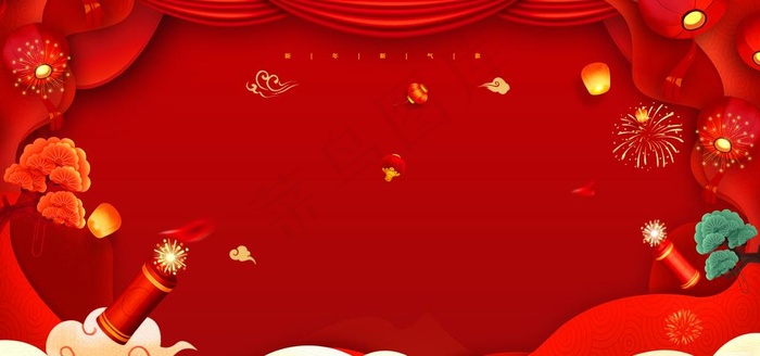 新年背景图片(7087X3543(DPI:150))psd模版下载