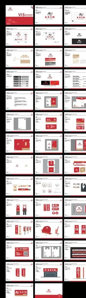 原创中式餐饮火锅店VI手册图片