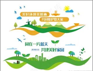 环保海报 环保形象墙 绿水青山图片