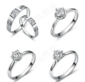 钻戒情侣对戒效果修图图片