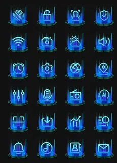 科技蓝色图标图片