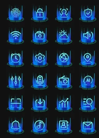 科技蓝色图标图片