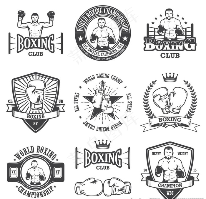拳击徽章图片