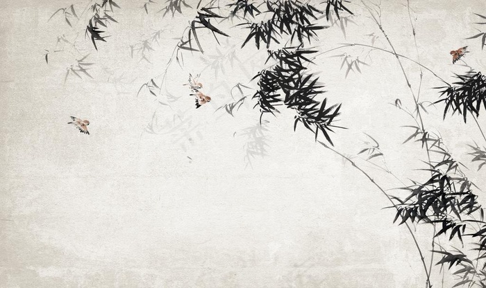 水墨竹子图片(9071X5669(DPI:72))psd模版下载