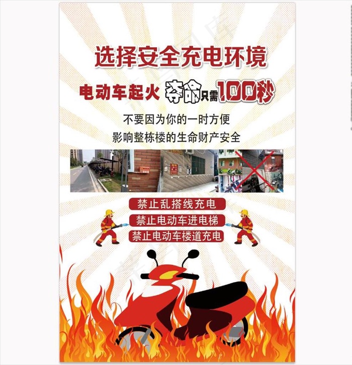 电动车安全宣传图片(3366X5138(DPI:150))psd模版下载