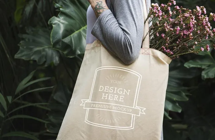 帆布包样机图片(5000X3573(DPI:300))psd模版下载