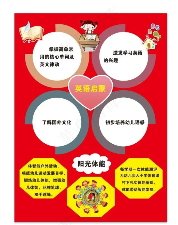 幼小衔接彩页图片psd模版下载
