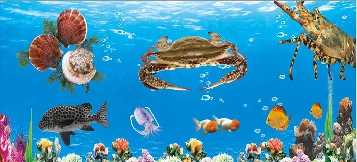 海鲜图片cdr矢量模版下载