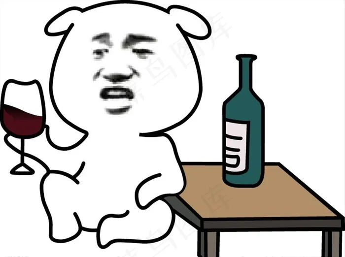 金馆长表情包喝酒矢量图图片ai矢量模版下载