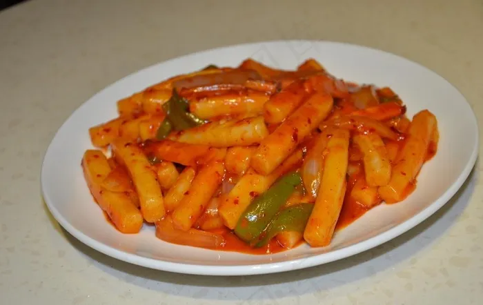 韩国美食辣炒年糕图片
