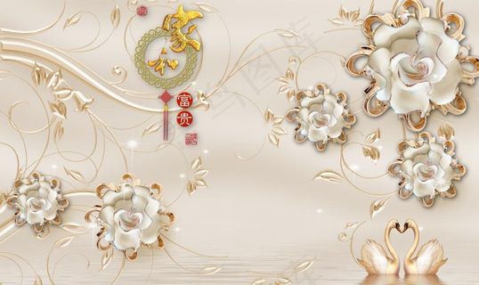 家和万事兴背景墙图片