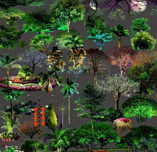 灯光夜景亮化效果图图片