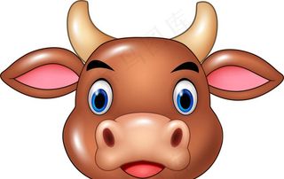 卡通牛头图片