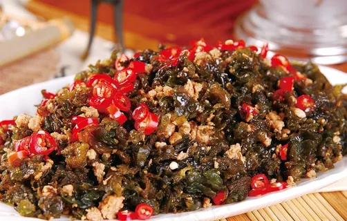 地皮菜炒肉沫图片 地皮菜炒肉沫图片