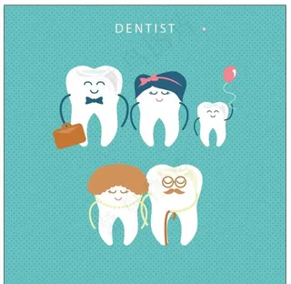 牙齿矢量图图片