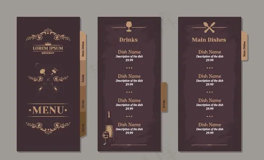 高档餐牌模板图片