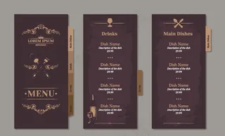高档餐牌模板图片
