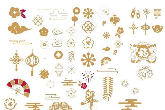 新年元素矢量图片