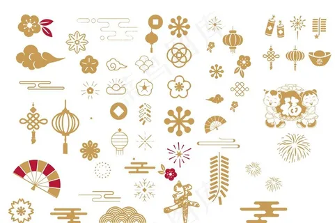 新年元素矢量图片 新年元素矢量图片
