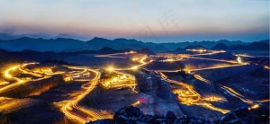 矿山夜景图片