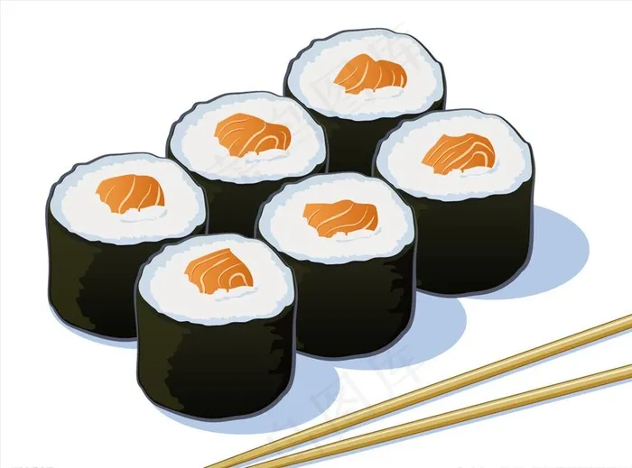 寿司图片ai矢量模版下载