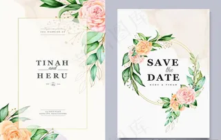 花卉邀请函图片