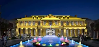 大使馆喷泉亮化图片