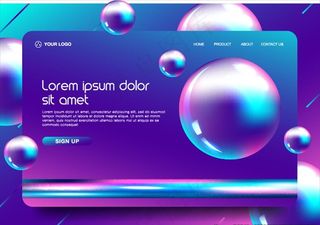 彩色渐变彩球背景图片