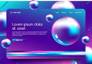 彩色渐变彩球背景图片