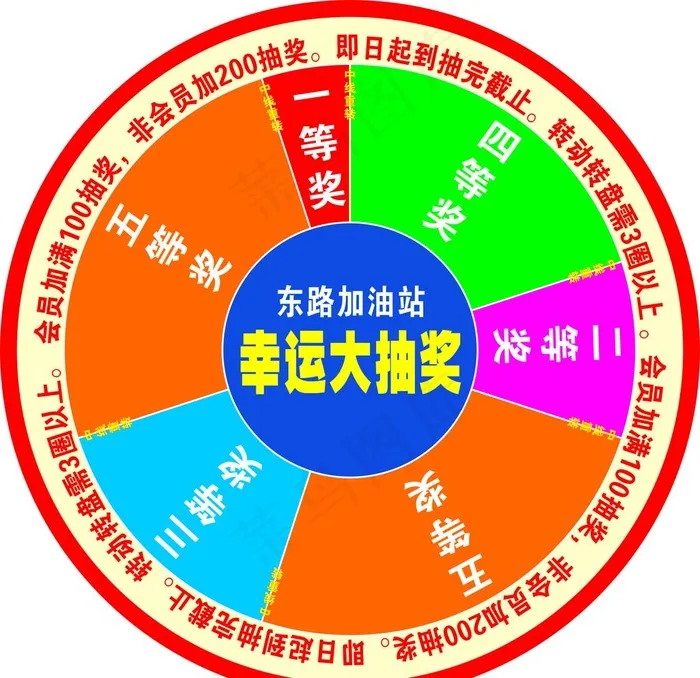 抽奖转盘图片cdr矢量模版下载