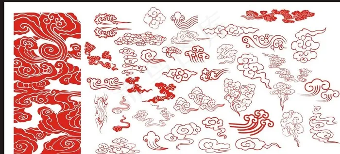 矢量云纹素材图片cdr矢量模版下载
