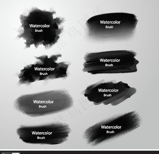 时尚墨迹笔刷图片