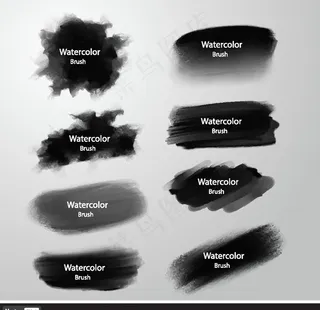 时尚墨迹笔刷图片