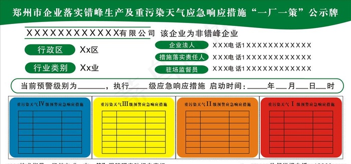 “一厂一策”公示牌图片cdr矢量模版下载