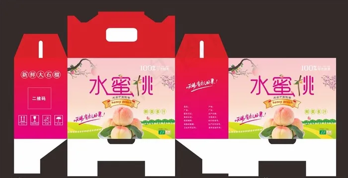 水蜜桃 水果包装  礼盒桃子图片