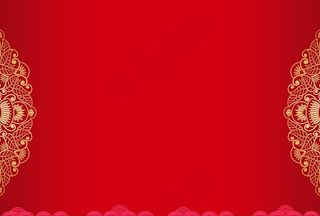 红色喜庆古风国风活动海报背景图片