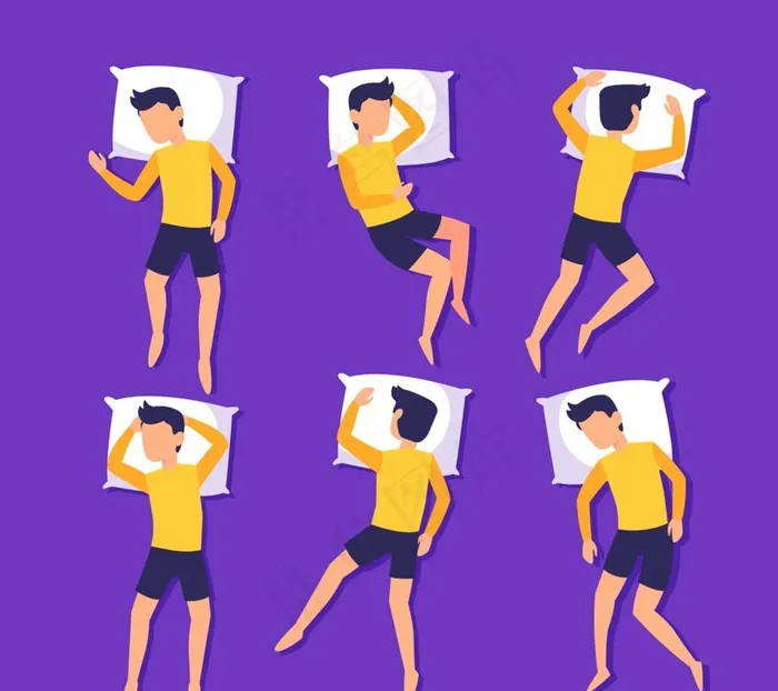 睡眠休息男子 矢量素材图片ai矢量模版下载