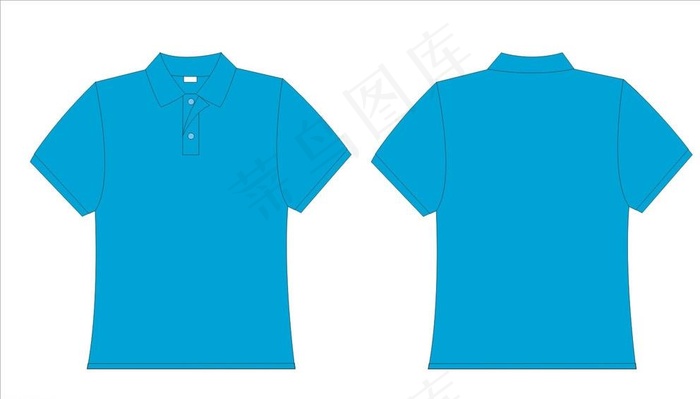 蓝色衣服图片cdr矢量模版下载