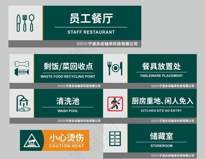 餐厅 食堂 标牌 科室牌 提示图片cdr矢量模版下载