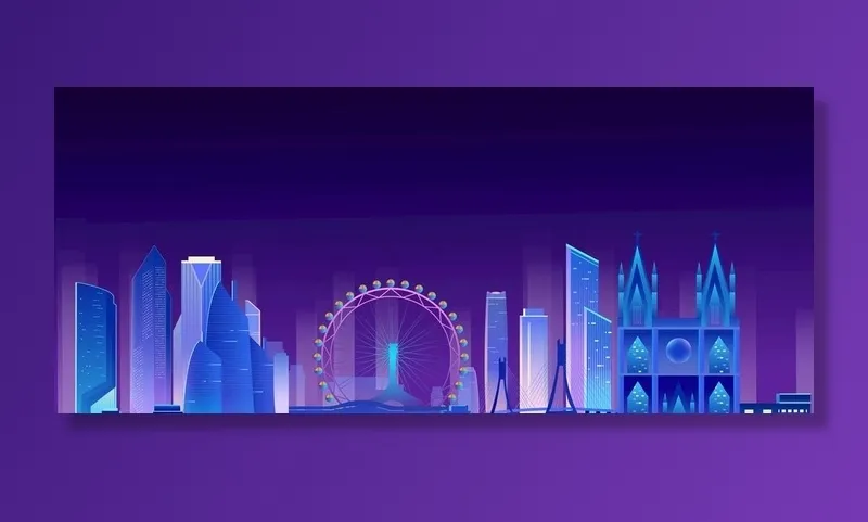 湛江地标夜景图片ai矢量模版下载