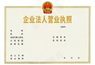 企业法人营业执照图片