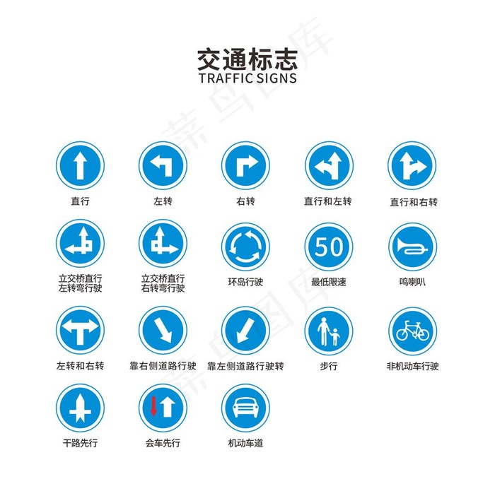 交通标志图片cdr矢量模版下载