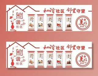 和谐社区展板图片