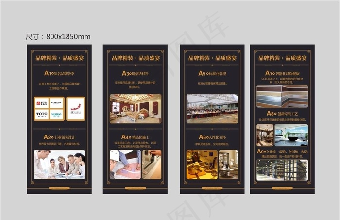 地产水牌展架易拉宝图片(420X285)cdr矢量模版下载