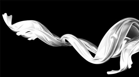 白色飘带源文件图片