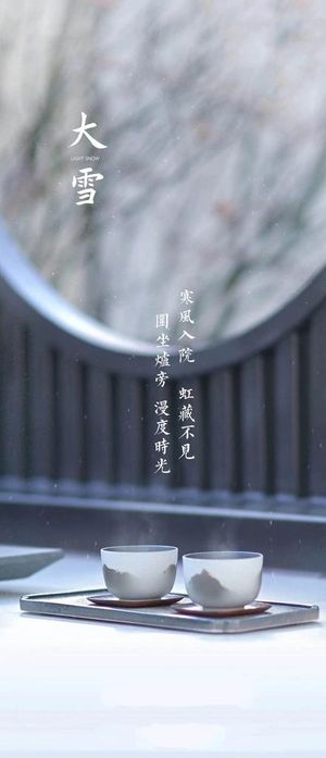 中式大雪节气海报图片